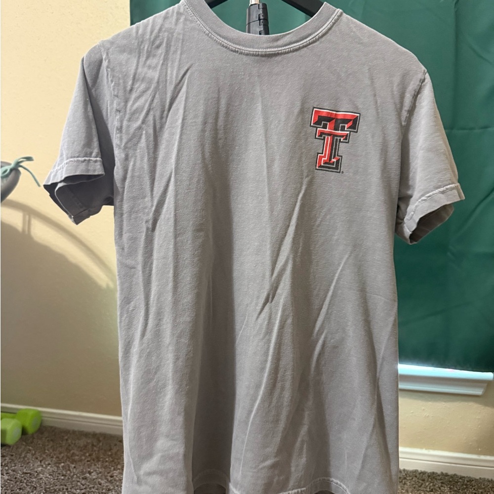Gray Texas Tech T-Shirt with Logo